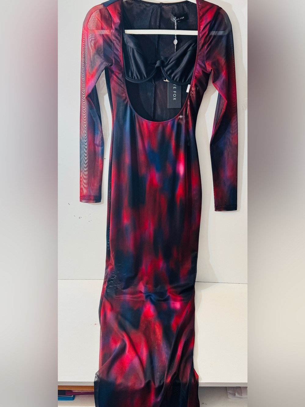 White Fox Boutique Low Scoop Front Bodycon Maxi Dress! SOLD OUT ONLINE